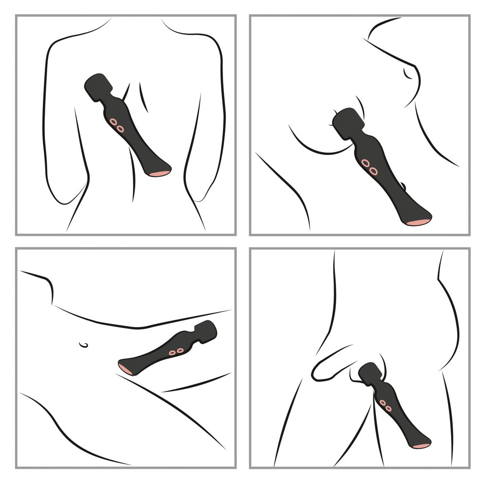 Massagestab Warming Wand von Cupa Illustration How to use